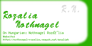 rozalia nothnagel business card